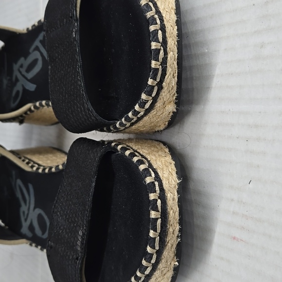 OTBT Reflector Black Sandals Espadrilles With Leather 7.5 - Picture 4 of 9
